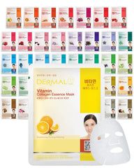 DERMAL 39 Combo Pack variety masks laid flat for a skincare collage