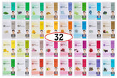DERMAL Korean collagen face mask 32-pack packshot highlights diverse sheets for intense hydration.