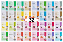 DERMAL Korean collagen face mask 32-pack packshot highlights diverse sheets for intense hydration.