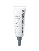 Dermalogica Awaken Peptide Eye Gel tube application for refreshed under-eye area.