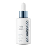 Dermalogica Circular Hydration Serum bottle closeup demonstrates long-lasting hydration.