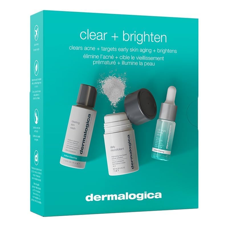 Dermalogica Clear and Brighten Kit face cleanser purifies pores for refreshed skin