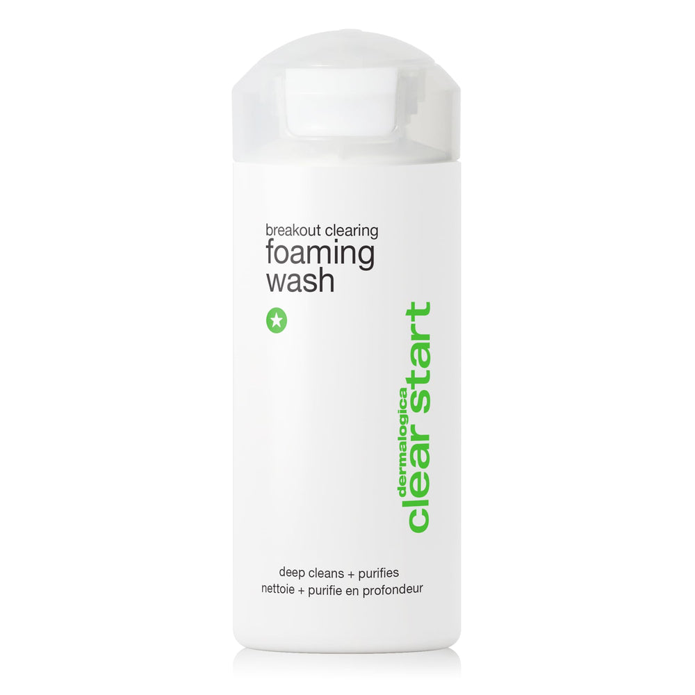 Dermalogica Clear Start bottle highlights gentle acne cleanse for clearer skin