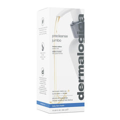 Dermalogica PreCleanse close-up shows milky emulsion during rinse stage.