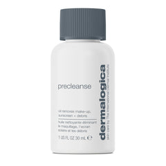 Dermalogica Precleanse oil cleanser bottle with pump for makeup and sunscreen removal.