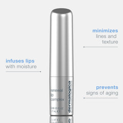 Dermalogica Renewal Lip Complex on soft lips demonstrates improved texture.