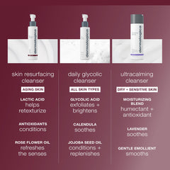 Dermalogica Skin Resurfacing Cleanser pump close-up shows convenient daily-use packaging