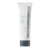Dermalogica Skin Smoothing Cream bottle closeup highlights rich hydration and smoothing texture.