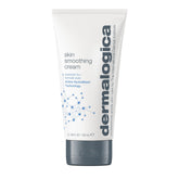 Dermalogica Skin Smoothing Cream bottle shows all day hydration for soft skin
