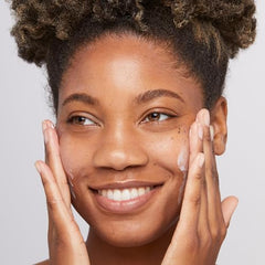 Dermalogica Skin Smoothing Cream hydration swatch reveals dewy glow