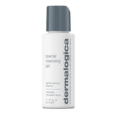 Dermalogica Special Cleansing Gel bottle on countertop for gentle daily cleanse