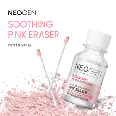 DERMALOGY A-Clear two-layer jar reveal highlights fluid layer and pink powder.
