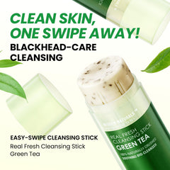 DERMALOGY Cleansing Stick texture close-up showing balm-to-foam action for gentle cleansing.