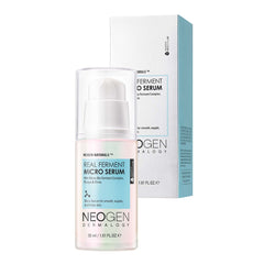 DERMALOGY Real Ferment Micro Serum bottle highlighting hydration-ready formula.
