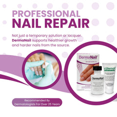 DermaNail hands nails before after closeup illustrating growth potential and nail health.