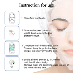 Dermaroller Hydrating Face Mask Sheets close-up showing silky sheet texture for nourishing skin