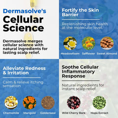 Dermasolve safflower oil ingredients close-up emphasizes conditioning properties for hair