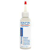 Dermasolve scalp oil bottle shown for at-home itch relief and flake control