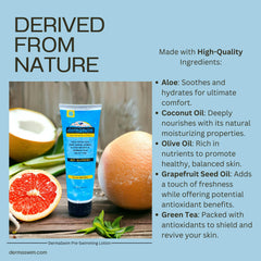 DermaSwim skin-soothing after-swim lotion minimizes post-swim irritation and dryness.