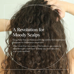Dermazen Nourishing Conditioner lather closeup shows gentle conditioning and detangling