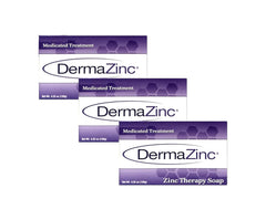 DermaZinc Therapy Soap bar showing soothing zinc formula for irritated skin