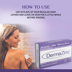 DermaZinc Therapy Soap lather demonstrating rich cleansing and moisture balance