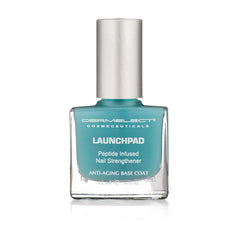 Dermelect Launchpad clear-fast-drying formula on bare nails