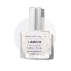 Dermelect Luminous Nail Brightening Treatment brush enables precise application for even coverage.