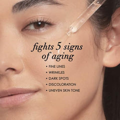 Dermelect Self-Esteem Beauty Sleep Serum texture swirl demonstrates lightweight, fast-absorbing formula.