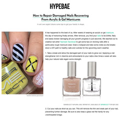 Nails after using Dermelect Transfix show strengthened, hydrated appearance and even color.