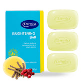 Dermisa Brightening Bar kojic-acid close-up highlighting glow-enhancing formula.