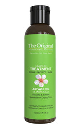 DermOrganic Original Argan Oil Leave-In bottle showing nourishing argan oil for shine