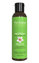 DermOrganic Original Argan Oil Leave-In bottle showing nourishing argan oil for shine