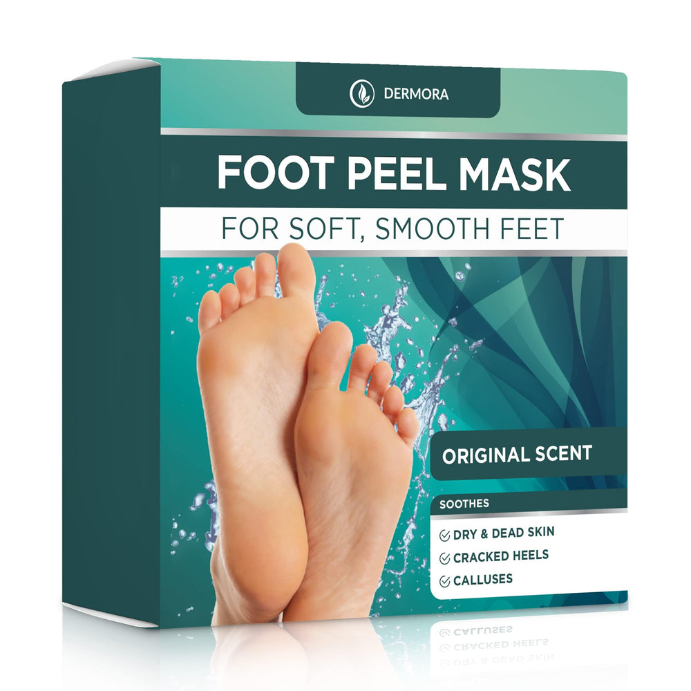 DERMORA foot peel mask pack 4 regular image for an easy at home spa routine