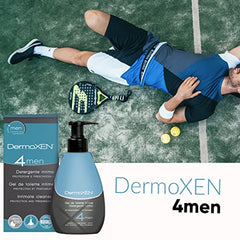 DERMOXEN 4Men botanical extracts illustration emphasizes skin-friendly ingredients