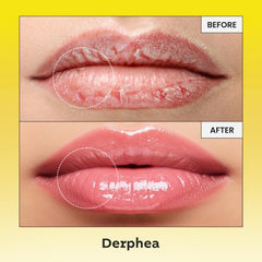 DERPHEA beef-tallow-lip-balm night-use-mask demonstrates deep nourishment for overnight lips.