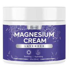Dersie Magnesium Cream sleep bottle shows calming lavender infusion for nighttime routine.