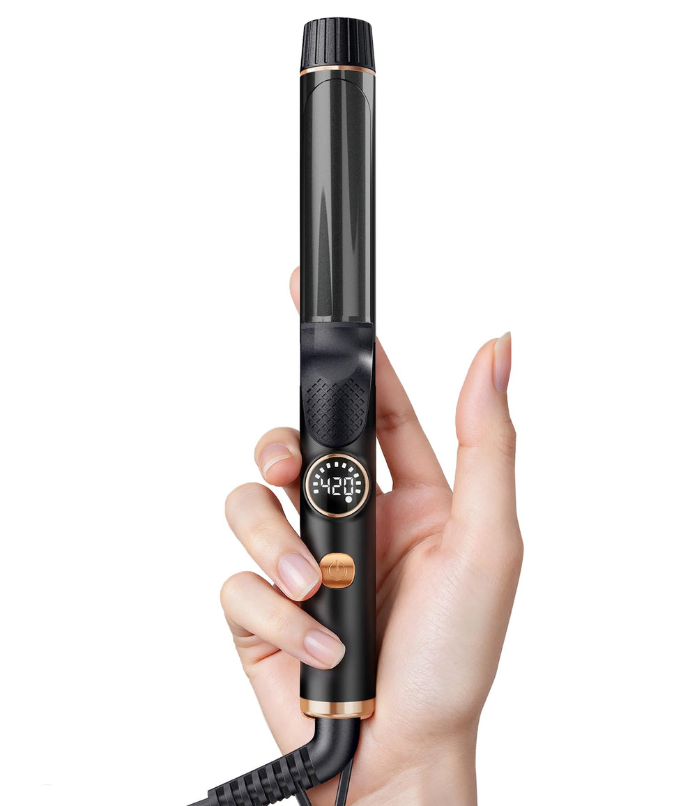 Desalo 1-inch mini travel curling iron rose gold ready for quick on-the-go curls.