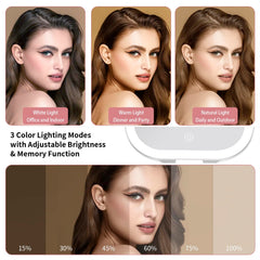 DESCHEN 1X/10X magnification for precise makeup and eyebrow shaping