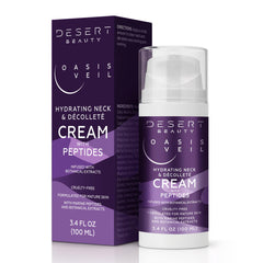 Desert Beauty neck-decollete-cream-jar delivers rich hydration for smoother neck skin.