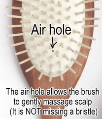 Desert Breeze anti-static wood brush demonstrates reduced static and frizz in dry weather