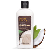 Desert Essence Coconut Soft Curls Hair Cream bottle showing silicone-free hydration for defined curls.