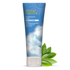 Desert Essence fragrance free conditioner bottle shows fragrance-free moisture for sensitive users