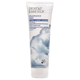 Desert Essence fragrance free lotion bottle delivers fragrance-free hydration for sensitive skin.