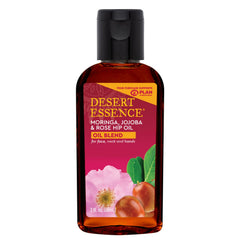 Desert Essence Moringa, Jojoba & Rose Hip Oil bottle ready for daily hydration and glow