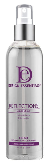 Design Essentials Reflections Liquid Shine bottle pour for luminous, weightless shine