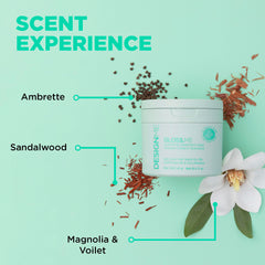 Design.Me Gloss.Me hydrolyzed soy protein powder emphasizes strengthening formula for resilient hair.
