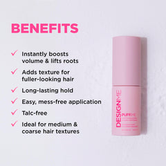 Design.Me Puff.ME texture-finish delivers transparent hold without weighing hair down