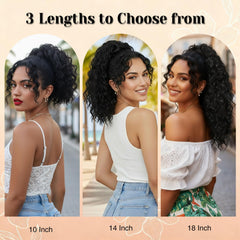 Detean fluffy natural looking ponytail blends for seamless style.