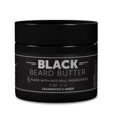 Detroit Grooming Co beard butter jar showing rich black-scent formula for conditioning.